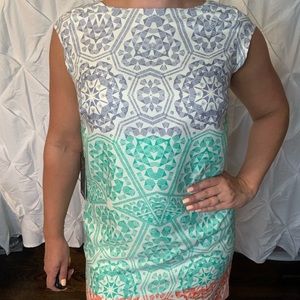 Multicolored shift dress